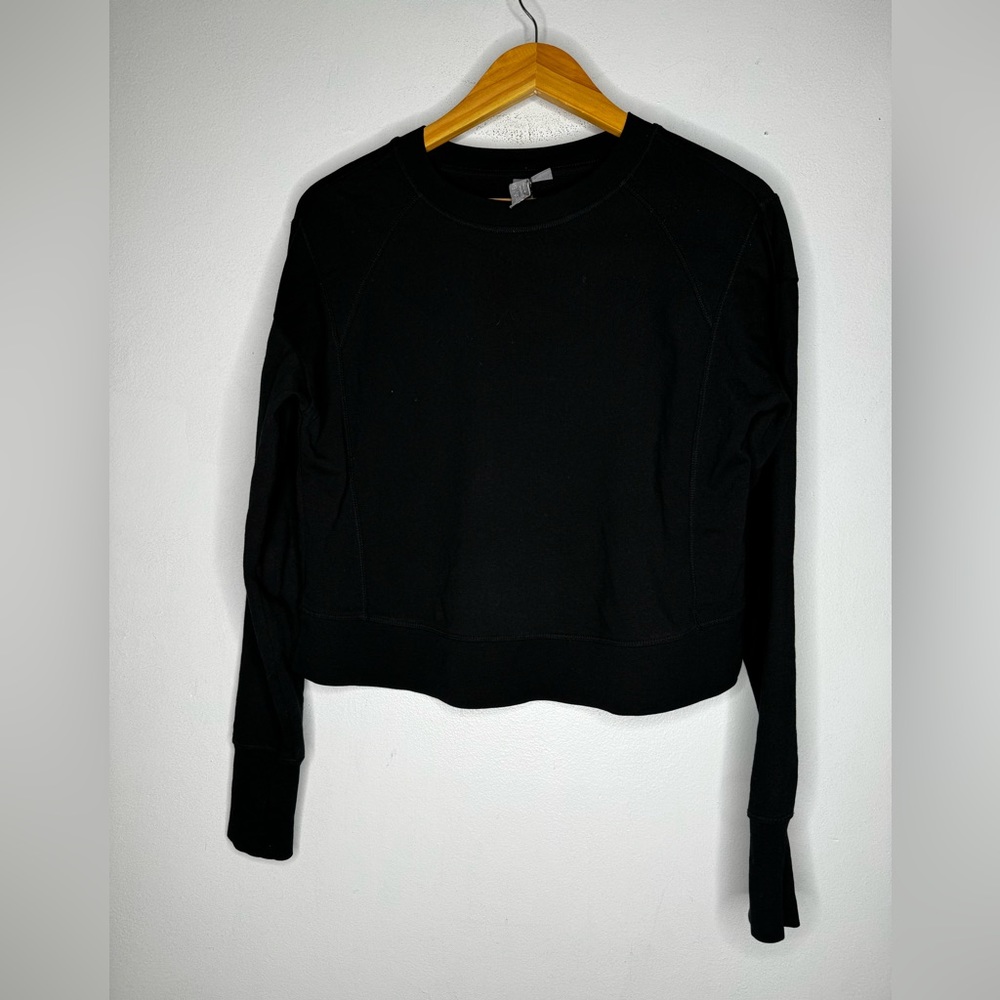 sweaty betty Size 0-2 Black Crew Neck Long‎ Sleeve Sweatshirt CP0528